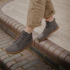 Feelgrounds Barefoot Shoes Mens Eu 46 Us 12.5 Graphite Highrise Knit Minimalist